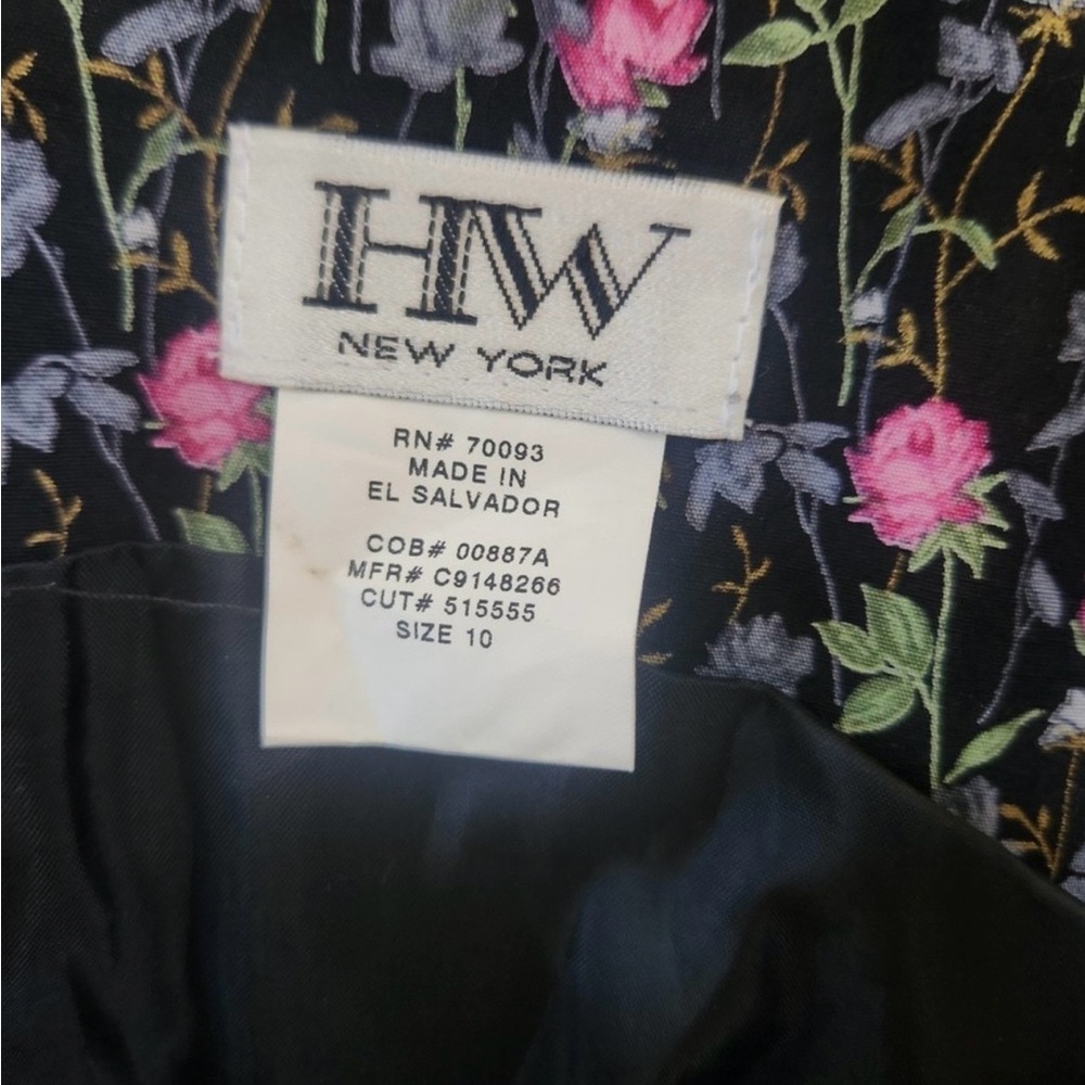 HW NEW YORK Floral Midi Dress - Pink and Black - Picture 7 of 9